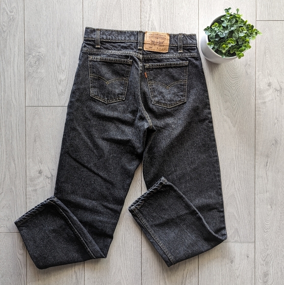 LEVIS 550 ORANGE TAB VINTAGE BLACK JEANS - Picture 5 of 5